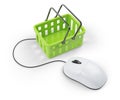 Shoping cart and computer mouse