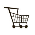 Shoping cart Icon on white background. Vector illustration in trendy flat style. EPS 10