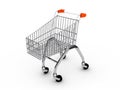 Shoping cart over white