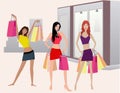 Shoping Girls - illustt
