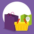 Shoping online basket with location and sale