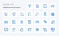 25 Shoping Retail And Video Game Elements Blue icon pack