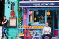 Shopkeepers and restaurant owners wait for customers in the colorful Goden Horn neighborhood of Istanbul