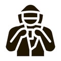 Shoplifter with Goods Icon Vector Glyph Illustration