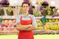 Shopman at the greengrocer