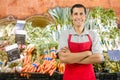 Shopman at the greengrocer