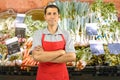 Shopman at the greengrocer Royalty Free Stock Photo