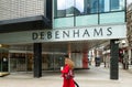 Shoppers pass a closed Debenhams shop on Oxford Street, London Royalty Free Stock Photo