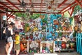 Shoppers browsing at a Mexican Style Arts and Crafts Store in California