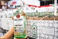 Shoppers hand holding a Bottle of Bacardi Carta Blanca Superior Brand White Rum