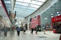 Shoppers inside Festival Place Shopping Centre in Basingstoke, Hampshire, UK