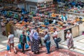 Shoppers at the Mehrgon Market in Dushanbe