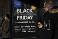 SHOPPERS READY FOR AMERICAN BLACK FRIDAY IN DENMARK Royalty Free Stock Photo