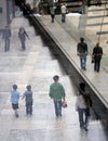 Shoppers in shopping mall