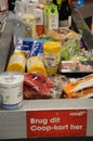 Shoppers shops in fakta coop food store Royalty Free Stock Photo