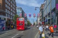 Shoppers and traffic on Oxford street