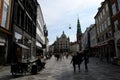 Shoppers and travelers on streoget in Copenhagen Denmark