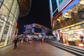 Shoppers and visitors crowd the famous Dongmen Pedestrian Street. Dongmen is a shopping area of Shenzhen Royalty Free Stock Photo