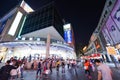 Shoppers and visitors crowd the famous Dongmen Pedestrian Street. Dongmen is a shopping area of Shenzhen Royalty Free Stock Photo