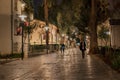 Shoppers Walking at Night - Silhouettes - Tel Aviv