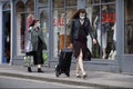 Shoppers Wear Face Masks As A New Law Is Introduced Mandating Their Use To Combat Covid-19 Pandemic Royalty Free Stock Photo