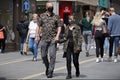 Shoppers Wear Face Masks As A New Law Is Introduced Mandating Their Use To Combat Covid-19 Pandemic