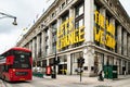 Shoppers wearing face masks outside Selfridges flagship store, Oxford Street London