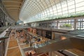 Interior of the Shoppes, the main shopping mall at Marina Bay Sands, with over 800,000 sq ft of high-end retail space Royalty Free Stock Photo