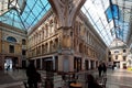 Shopping arcade with decorative sculptures of Odessa Passage, a passage and a hotel in the centre of Odessa