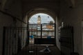 Shopping arcade in Rostov after the rain