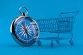 Shopping background with compass