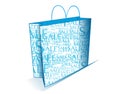 Blue shopping bag with sale text