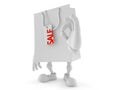 Shopping bag character with ok gesture Royalty Free Stock Photo