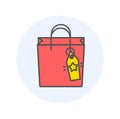 Shopping bag color icon Royalty Free Stock Photo