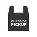 Shopping Bag with Curbside Pickup Inscription