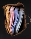 Shopping Bag with Dress Shirts for Men Royalty Free Stock Photo