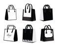 Shopping Bag Icon, Handbag Silhouette, Shoppingbag Sign, Tote Symbol, Shopper Pictogram, Woman Luggage