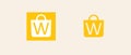 shopping bag icon, icon for web, app and uiux