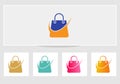 Shopping bag icon isolated on white background from eCommerce shopping logo