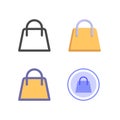 Shopping Bag icon pack isolated on white background. for your web site design, logo, app, UI. Vector graphics illustration and Royalty Free Stock Photo