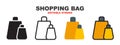 Shopping Bag icon set with different styles. Editable stroke style can be used for web, mobile, ui and more Royalty Free Stock Photo