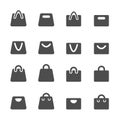 Shopping bag icon set, vector eps10 Royalty Free Stock Photo