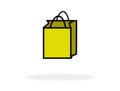 Shopping Bag icon with yellow color