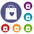 Shopping bag icons set Royalty Free Stock Photo