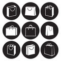 Shopping bag icons set Royalty Free Stock Photo