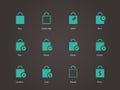 Shopping bag icons.