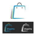 Shopping bag illustration logo Royalty Free Stock Photo