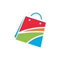 Shopping bag illustration logo Royalty Free Stock Photo