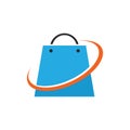 Shopping bag illustration logo Royalty Free Stock Photo
