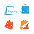 Shopping bag illustration logo Royalty Free Stock Photo